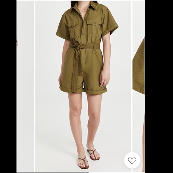 LAST CHANCE! 🔥 NWT Alex Mill Safari Short Jumpsuit in Golden Olive sz M - Picture 6 of 9